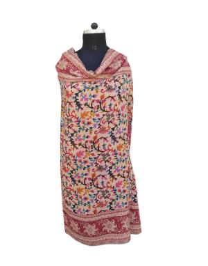 Women shawls flower printed maroon